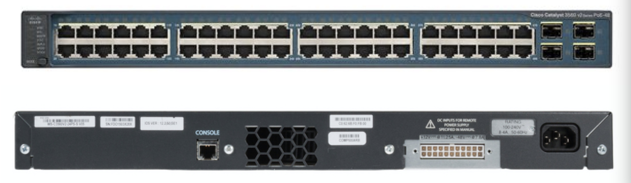 10/100 commutateur de réseau de POE Cisco 48 mettent en communication le gigabit WS